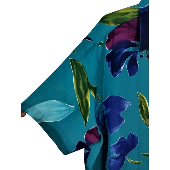 3739)Designs Lane Bryant Floral Print Button Down Short Sleeve Tunic Top 22/24 - Picture 3 of 7